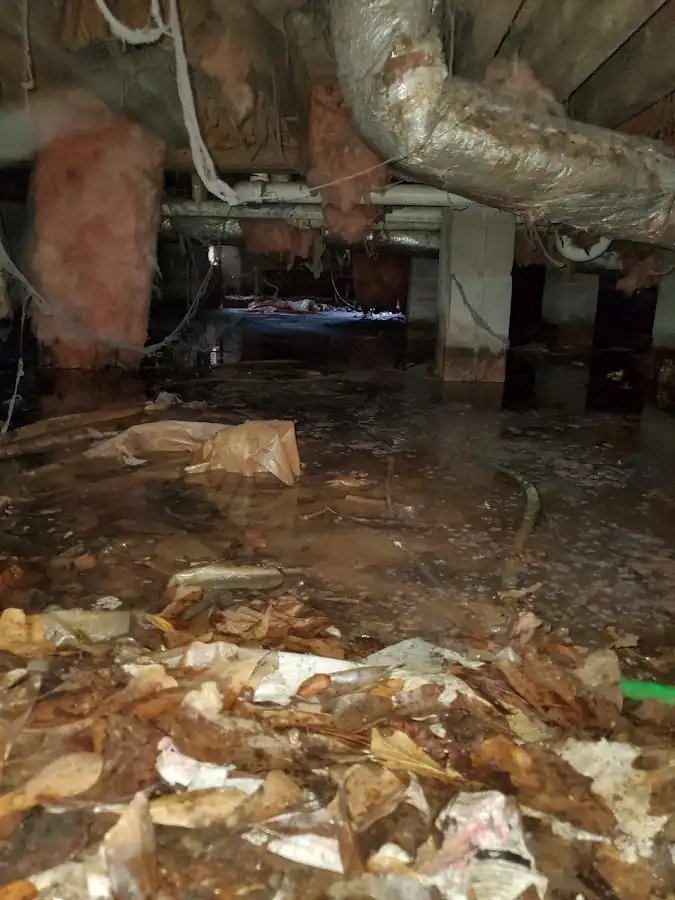 Crawl space flood assessment for Commercial Water Damage Restoration in Norristown