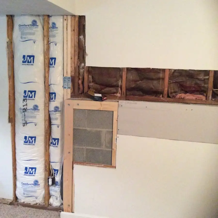 Wall insulation replacement during Contents Cleaning & Restoration in Norristown